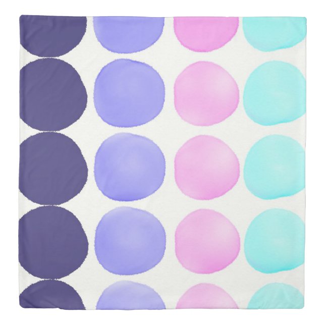 Hand painted pastel dots duvet cover (Front)