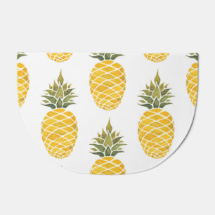 Hand Painted Pineapples: Watercolor Seamless. Doormat