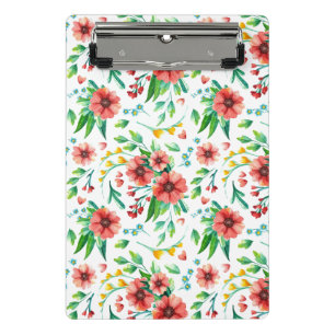 Hand Painted Pink Flowers Floral Pattern-23498 Mini Clipboard
