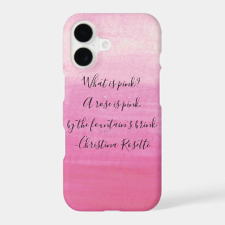 Hand-Painted Pink Watercolor Quote iPhone 17 Case