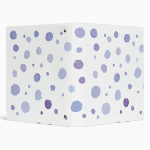 hand painted polka dots 3 ring binder
