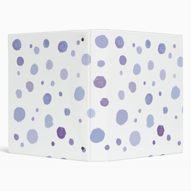 hand painted polka dots 3 ring binder (Background)