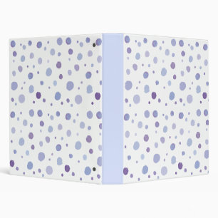 hand painted polka dots 3 ring binder