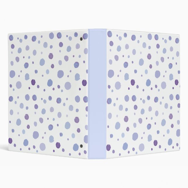 hand painted polka dots 3 ring binder (Background)