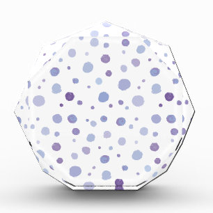 hand painted polka dots acrylic award