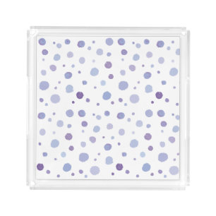 hand painted polka dots acrylic tray