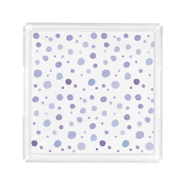 hand painted polka dots acrylic tray (Front)