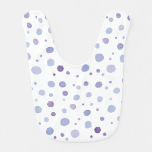hand painted polka dots baby bib