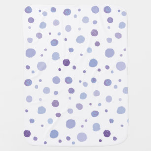 hand painted polka dots baby blanket