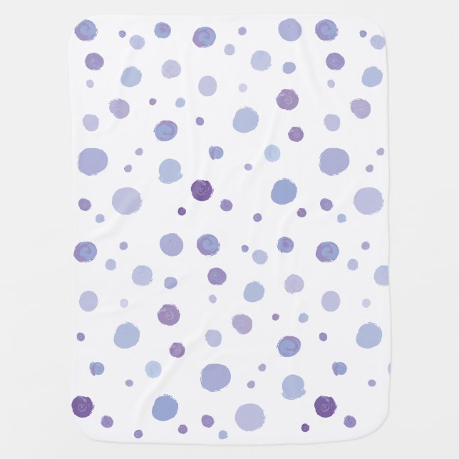 hand painted polka dots baby blanket (Front)