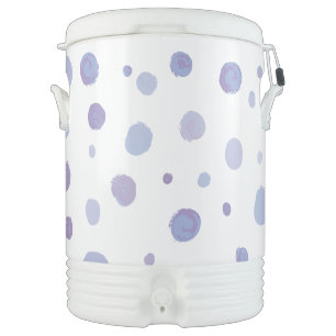 hand painted polka dots beverage cooler