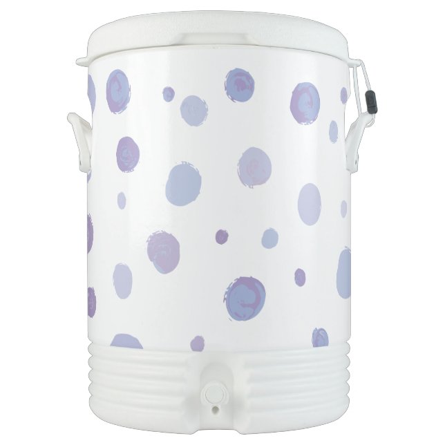 hand painted polka dots beverage cooler (Front)