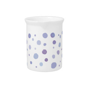 hand painted polka dots beverage pitcher