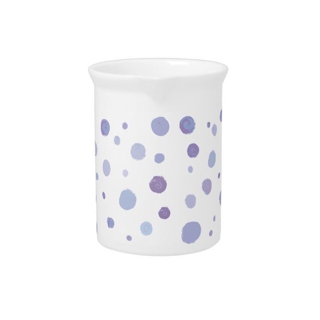 hand painted polka dots beverage pitcher (Front)