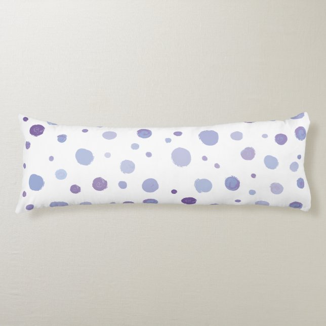 hand painted polka dots body pillow (Front)