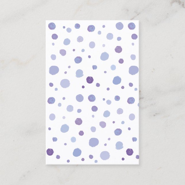 hand painted polka dots business card (Front)