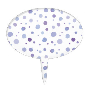 hand painted polka dots cake topper