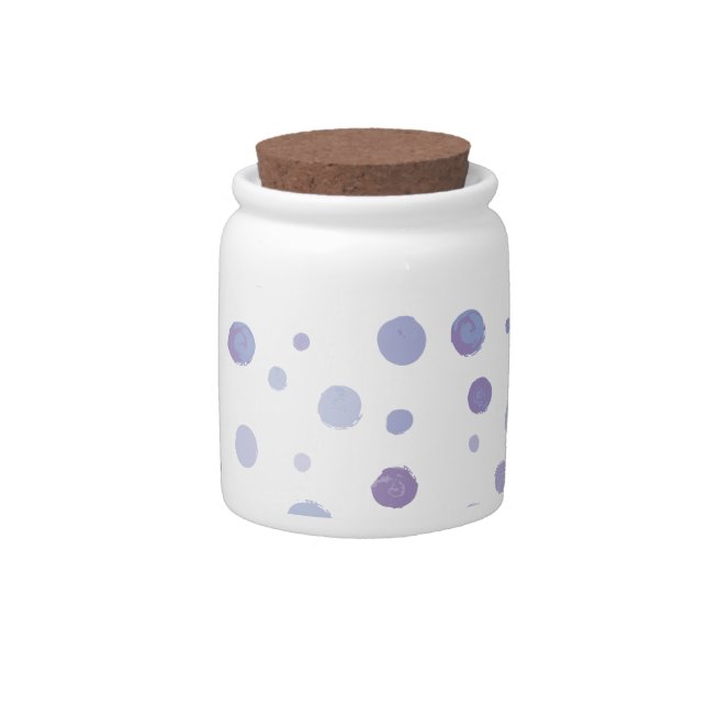hand painted polka dots candy jar (Front)