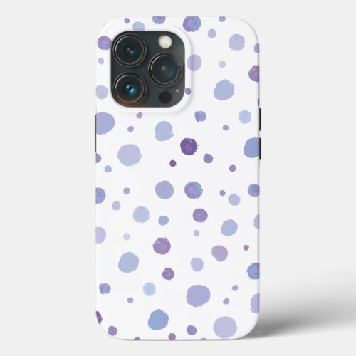 hand painted polka dots iPhone 13 pro case