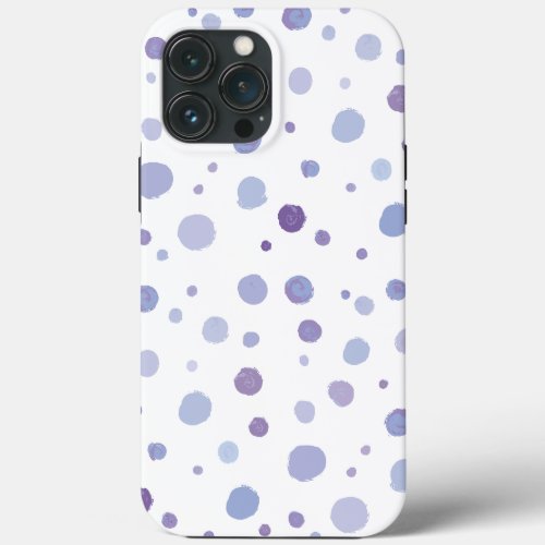 hand painted polka dots iPhone 13 pro max case