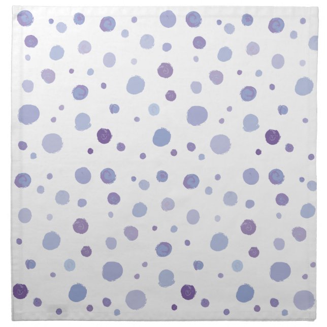 hand painted polka dots cloth napkin (Front)