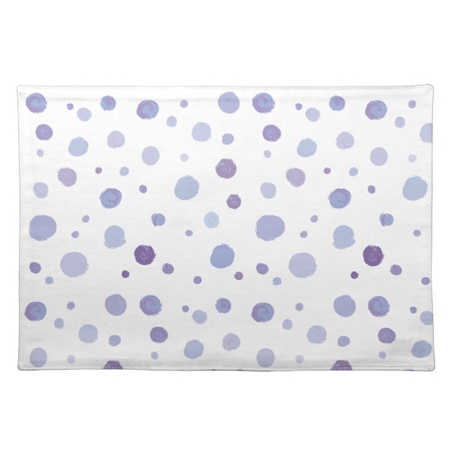 hand painted polka dots cloth placemat (Front)