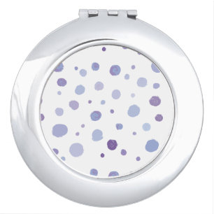 hand painted polka dots compact mirror
