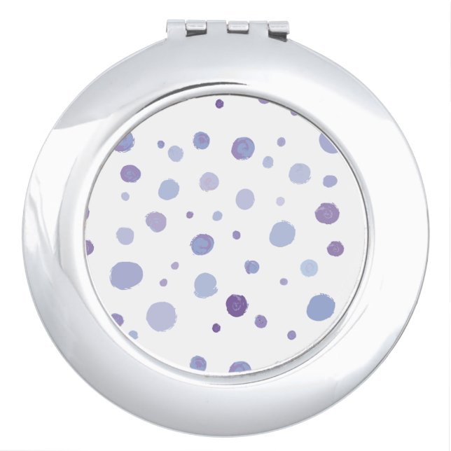 hand painted polka dots compact mirror (Front)