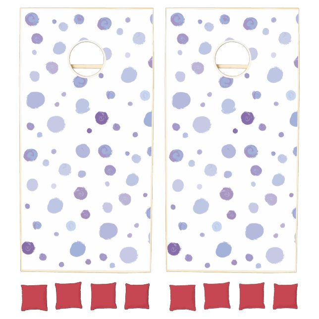 hand painted polka dots cornhole set (Set)