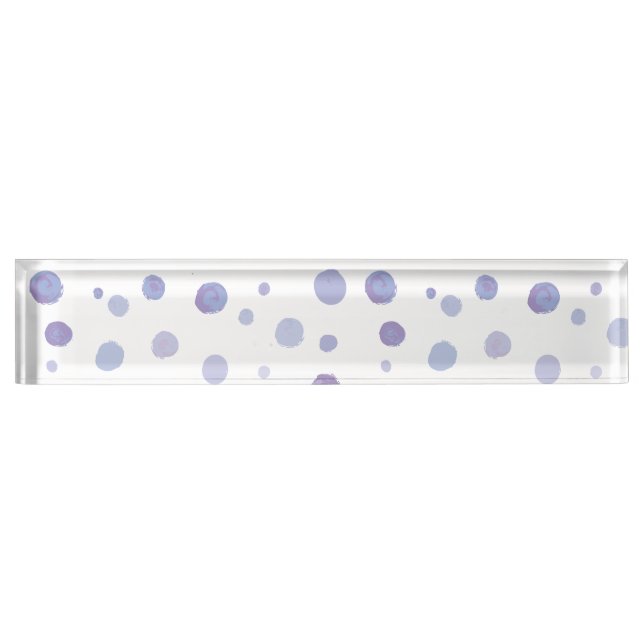 hand painted polka dots desk name plate (Front)