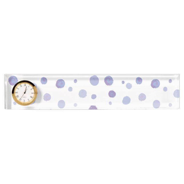 hand painted polka dots desk name plate (Front)