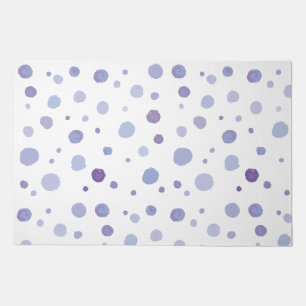 hand painted polka dots doormat