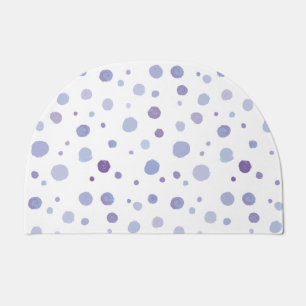 hand painted polka dots doormat