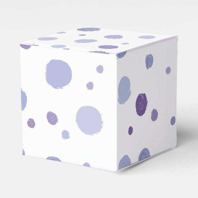 hand painted polka dots favor boxes (Front Side)