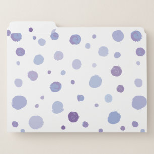 hand painted polka dots file folder