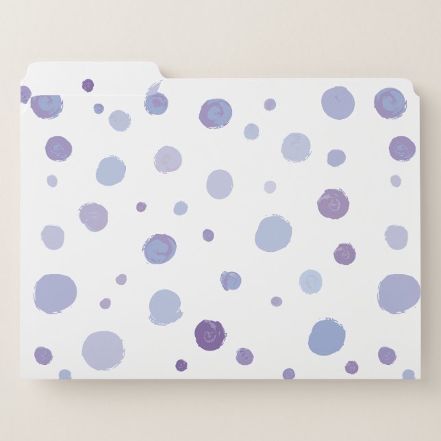 hand painted polka dots file folder (Front Left)