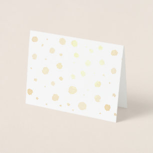 hand painted polka dots foil card
