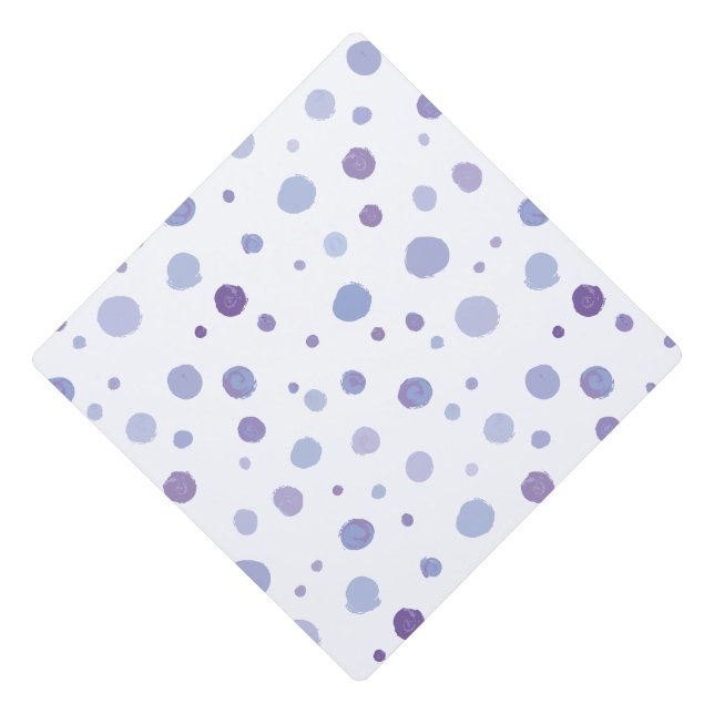 hand painted polka dots graduation cap topper (Front)