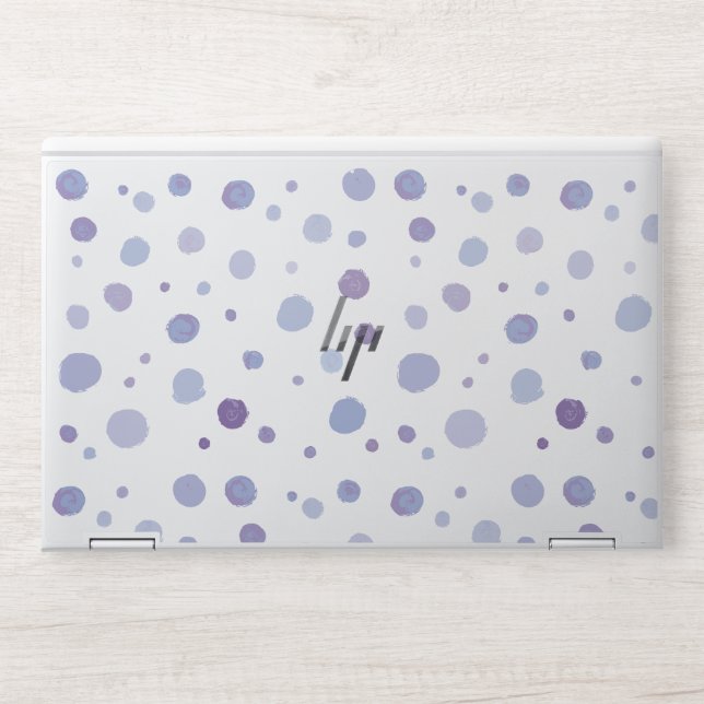 hand painted polka dots HP laptop skin (Front)