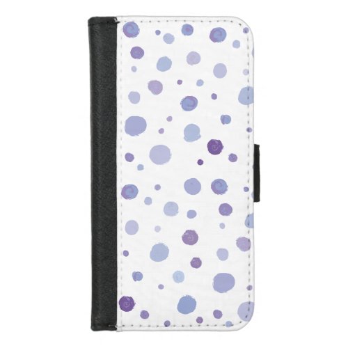 hand painted polka dots iPhone 87 wallet case