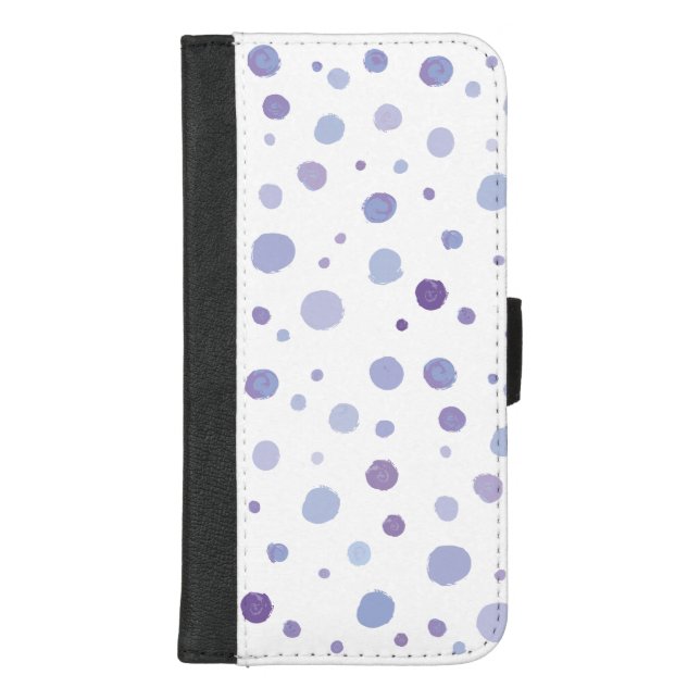 hand painted polka dots iPhone wallet case (Front)