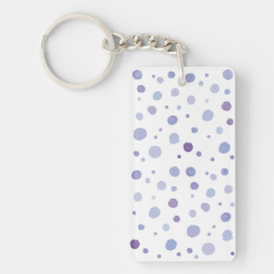 hand painted polka dots keychain