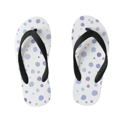 hand painted polka dots kids flip flops