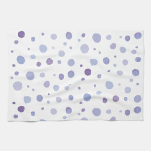 hand painted polka dots kitchen towel