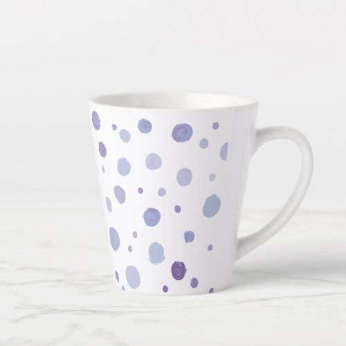 hand painted polka dots latte mug