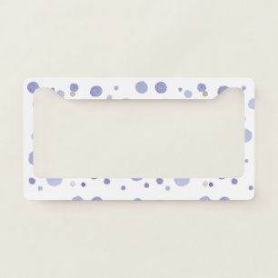 hand painted polka dots license plate frame