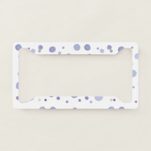 hand painted polka dots license plate frame