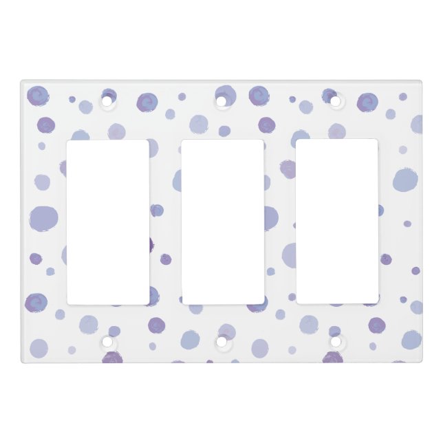 hand painted polka dots light switch cover (Front)