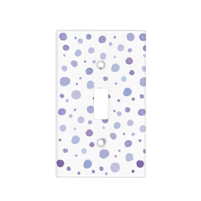 hand painted polka dots light switch cover (Front)