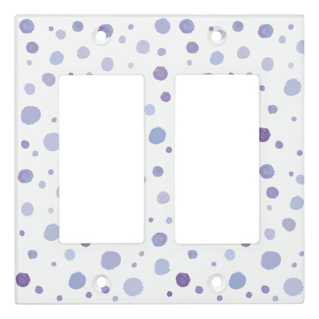 hand painted polka dots light switch cover (Front)